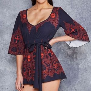 Blackmilk Invocation Kimono Playsuit XL